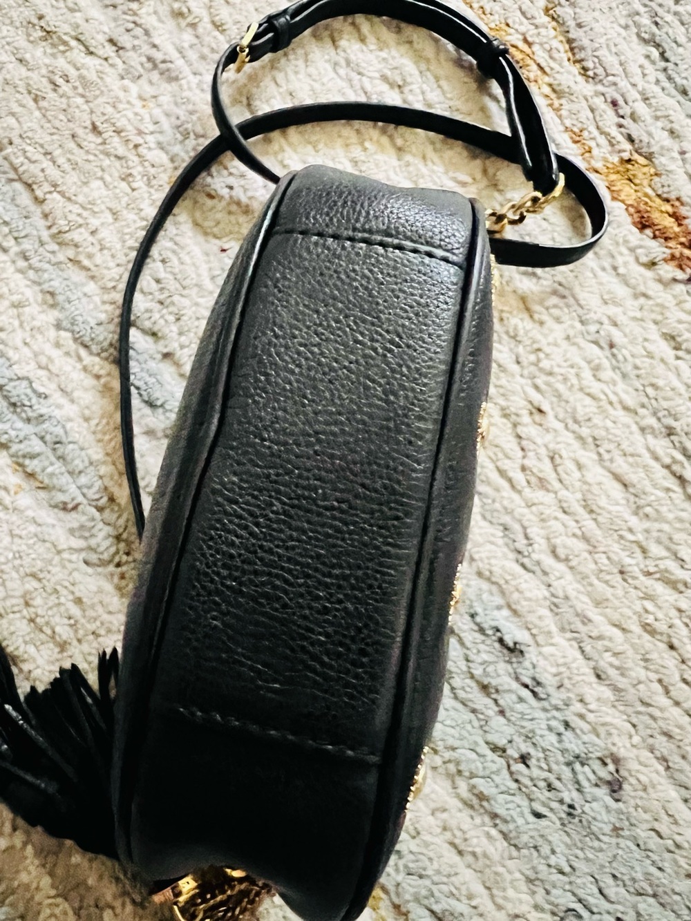 Michael Kors Ginny Studded Black Leather Crossbody - Picture 5 of 8